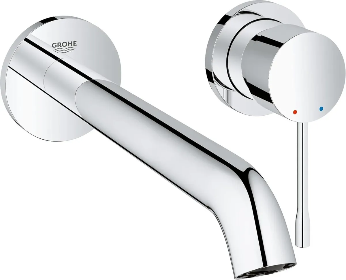 Essence Wall Mounted 2 Hole Basin Mixer Tap - Image 1
