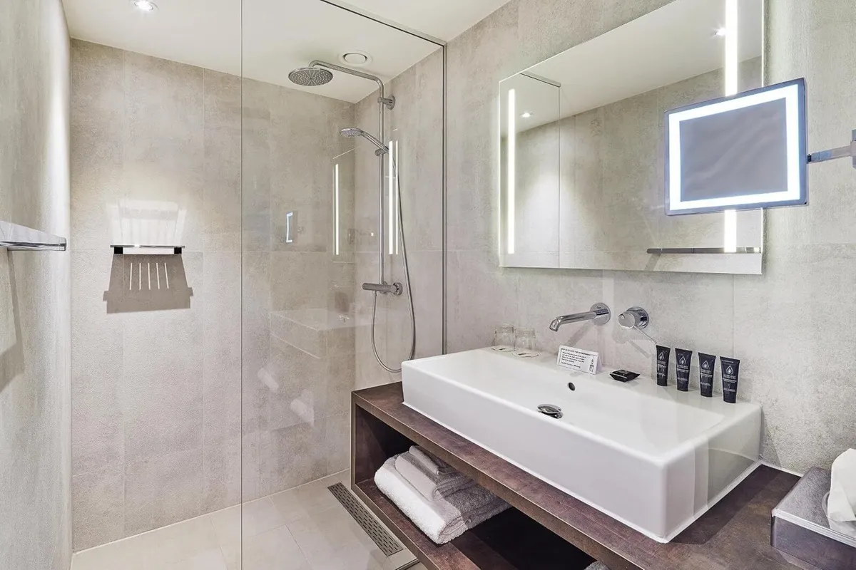 Essence Wall Mounted 2 Hole Basin Mixer Tap - Image 2