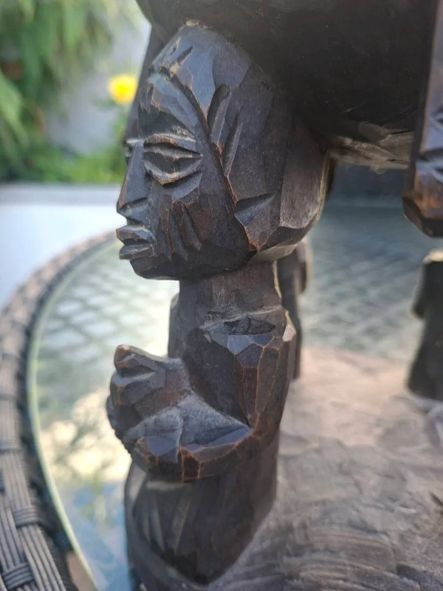 Stunning Vintage African Tribal Ceremonial Bowl - Image 4