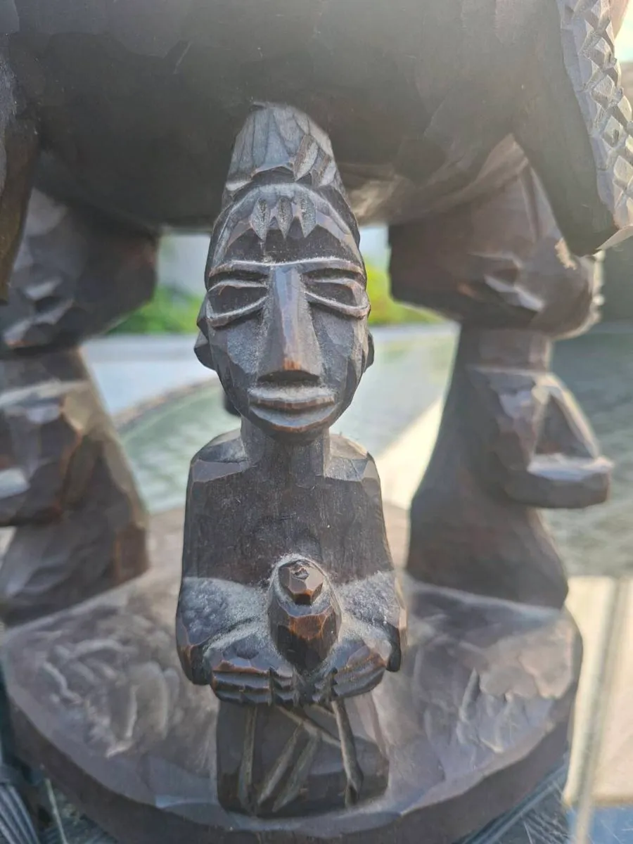 Stunning Vintage African Tribal Ceremonial Bowl - Image 2