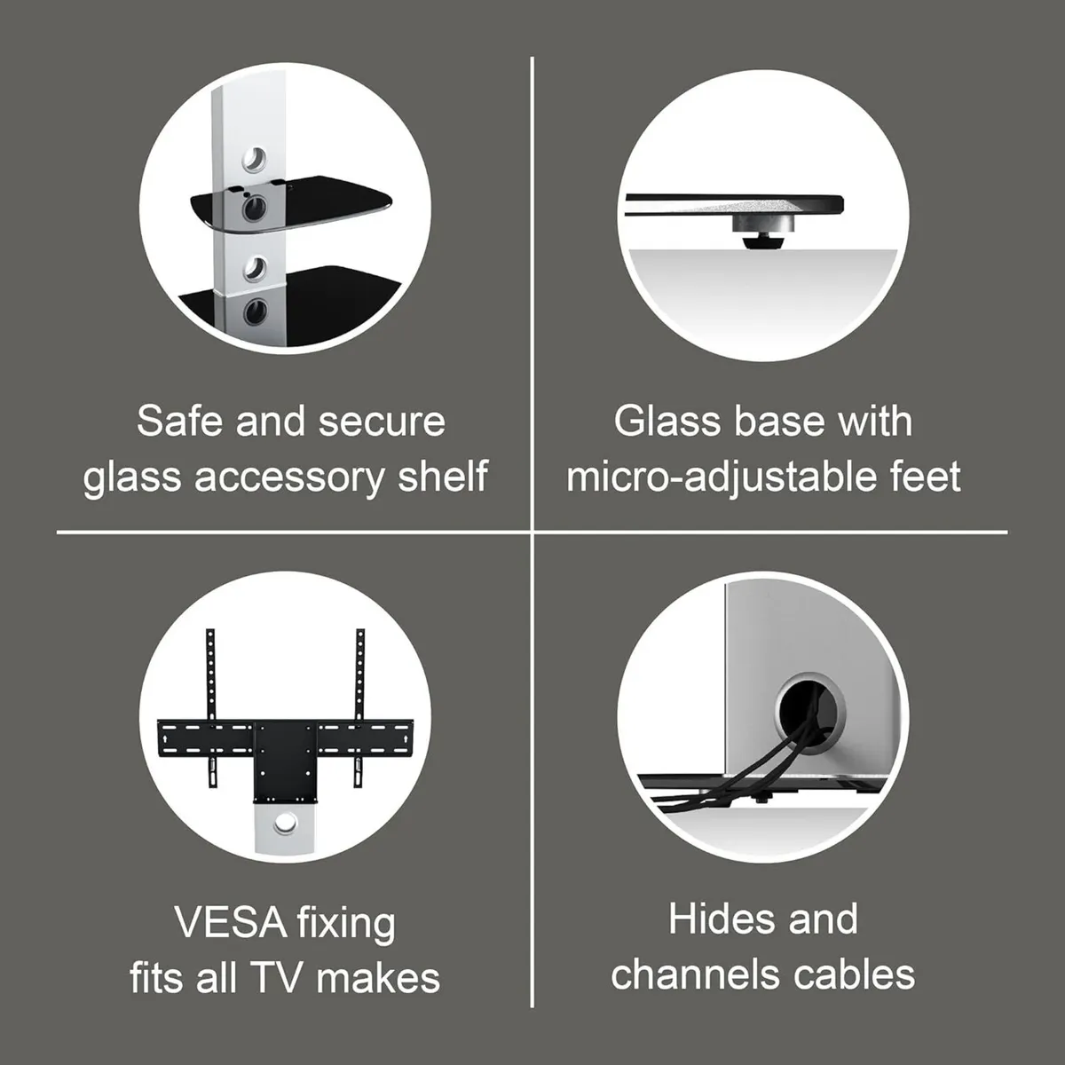 Universal Column TV Stand for 32 to 65 - Image 4