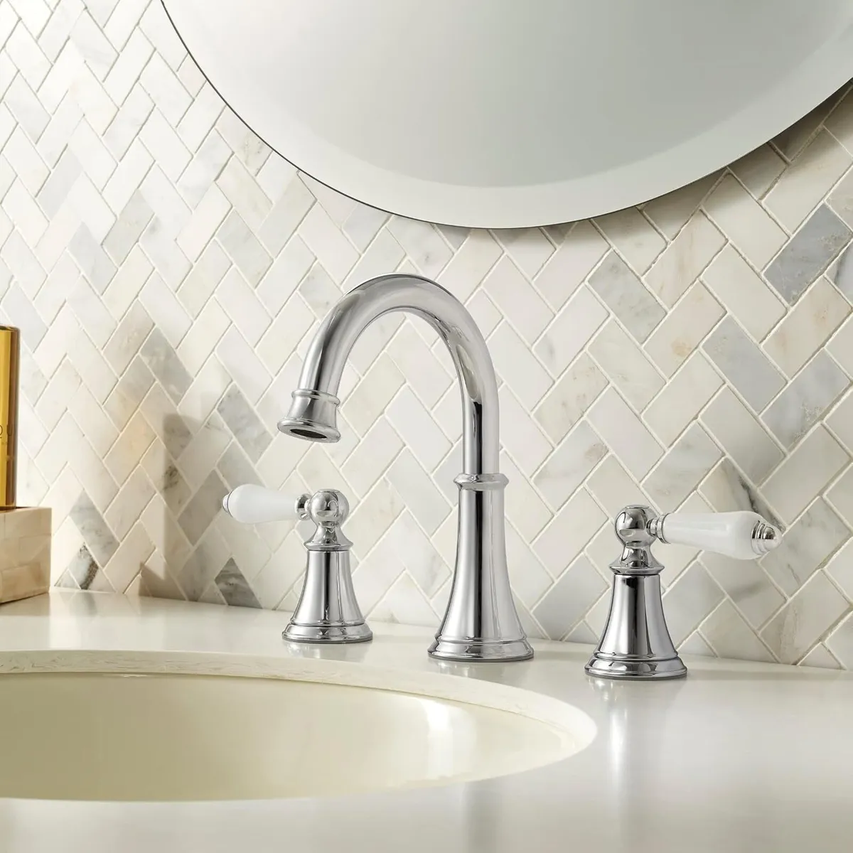 Bathroom Sink Faucet 8-Inch Widespread 2-Handle - Image 2