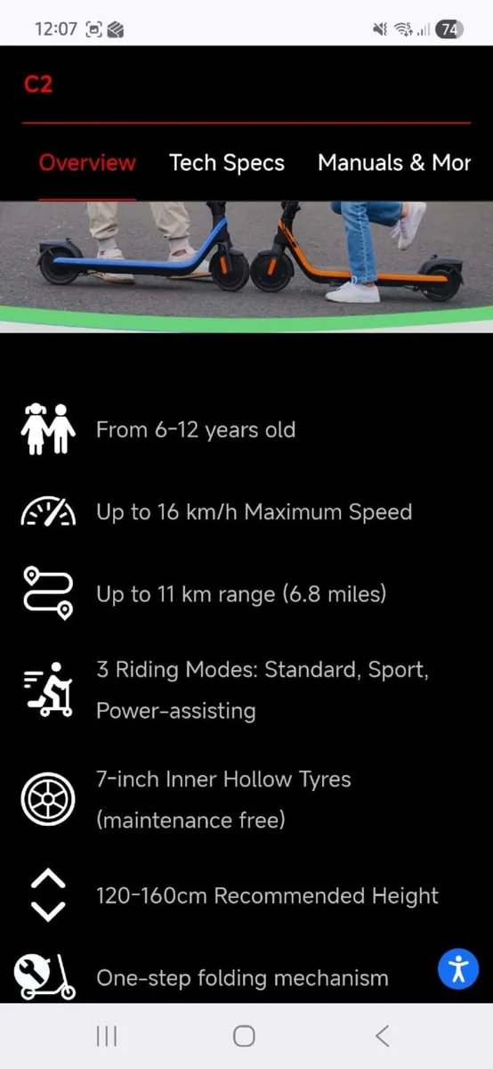 Segway Ninebot C2 Kids Electric Scooter - Image 3