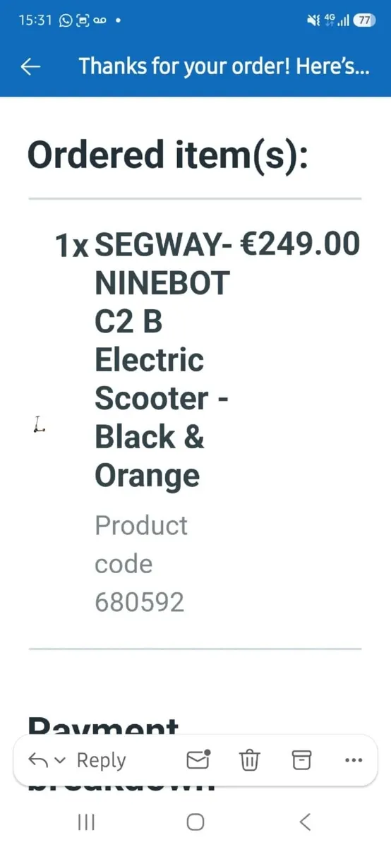 Segway Ninebot C2 Kids Electric Scooter - Image 2