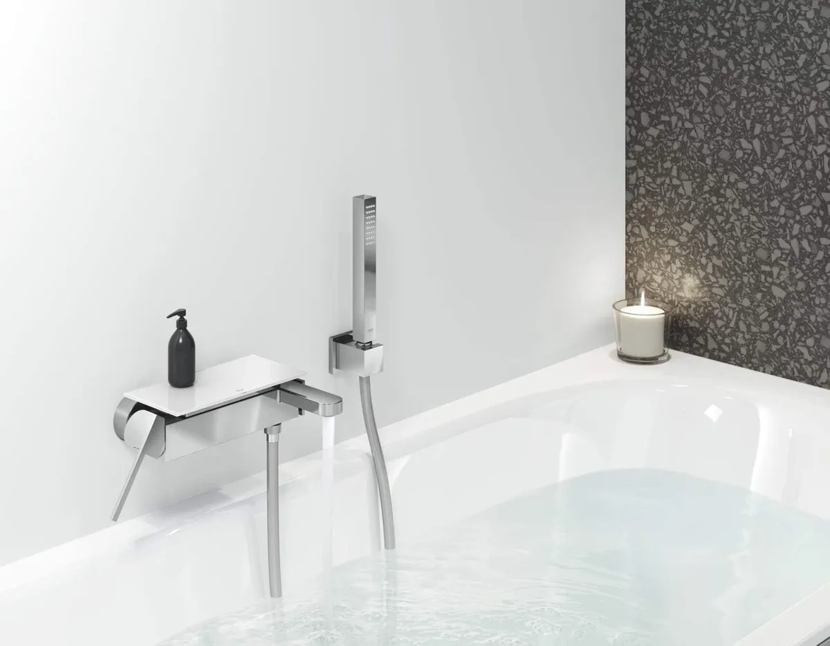 Plus Single Lever Bath Mixer Wall-Mounted. Tap - Image 2