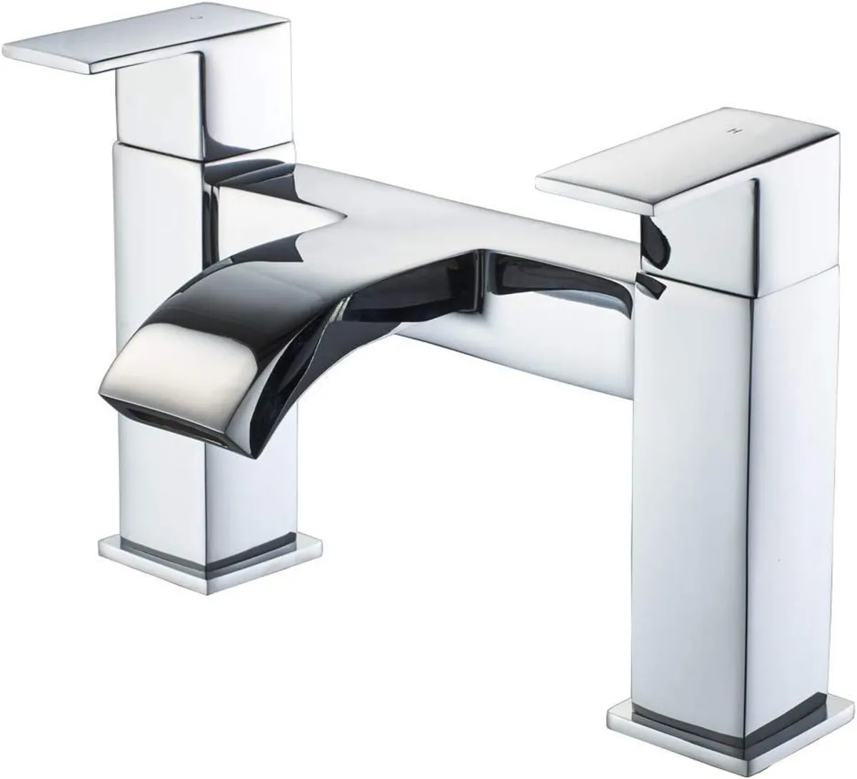 Mixer Tap Waterfall Tub Taps Square Bathroom Brass - Image 1