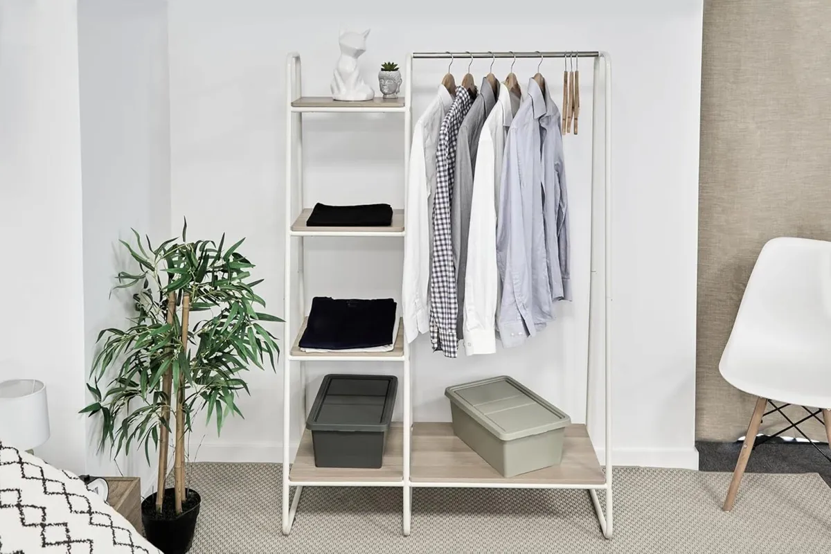 Bedroom Storage Metal Clothes Rack Wardrobe - Image 2