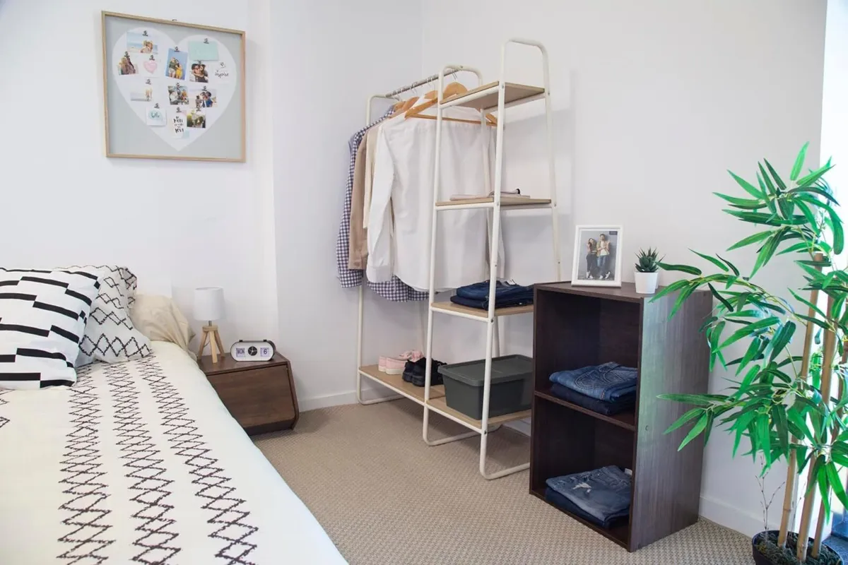 Bedroom Storage Metal Clothes Rack Wardrobe - Image 3