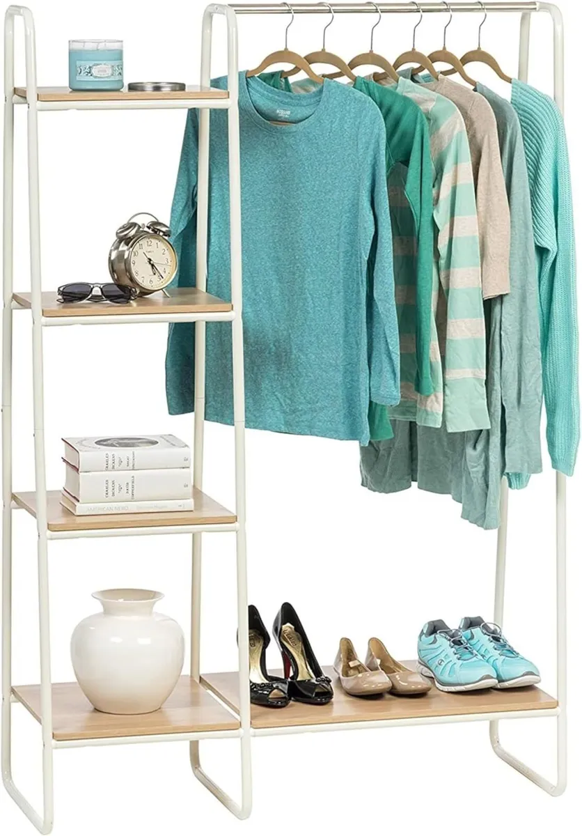 Bedroom Storage Metal Clothes Rack Wardrobe - Image 1