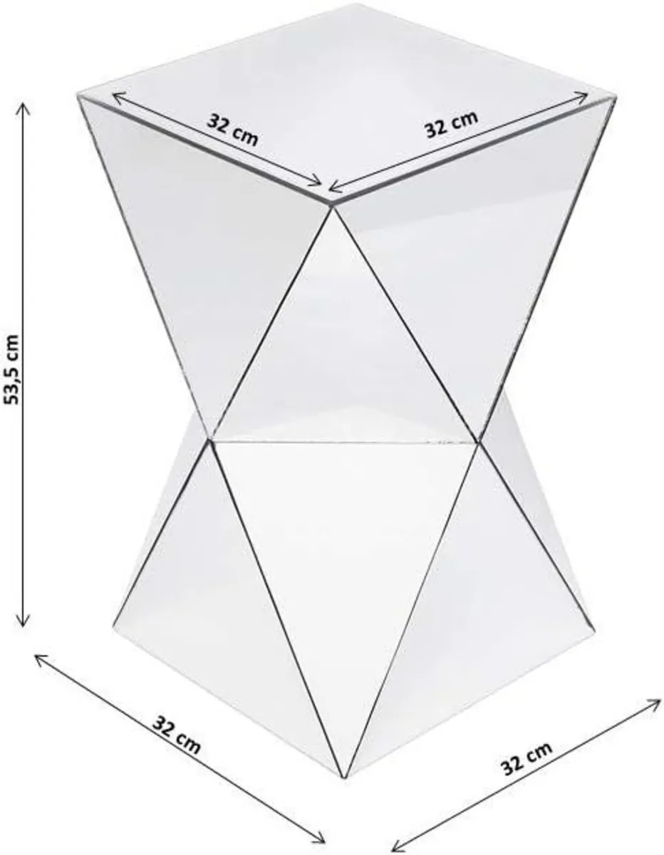 Side Table Luxury Triangle 54x32x32CM Accent Sofa - Image 3