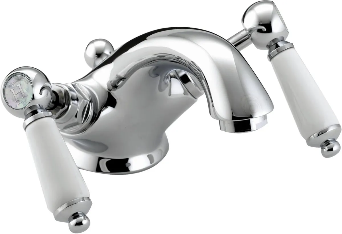 Traditional Bathroom Taps Chrome Basin Mixer Tap - Image 1