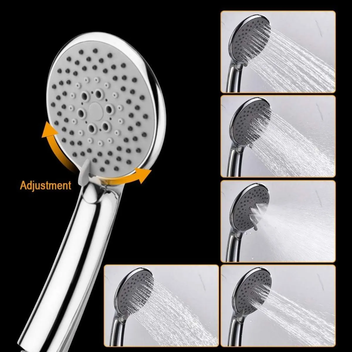 Roma Rain Shower System Mixer Tap Set Chrome - Image 4