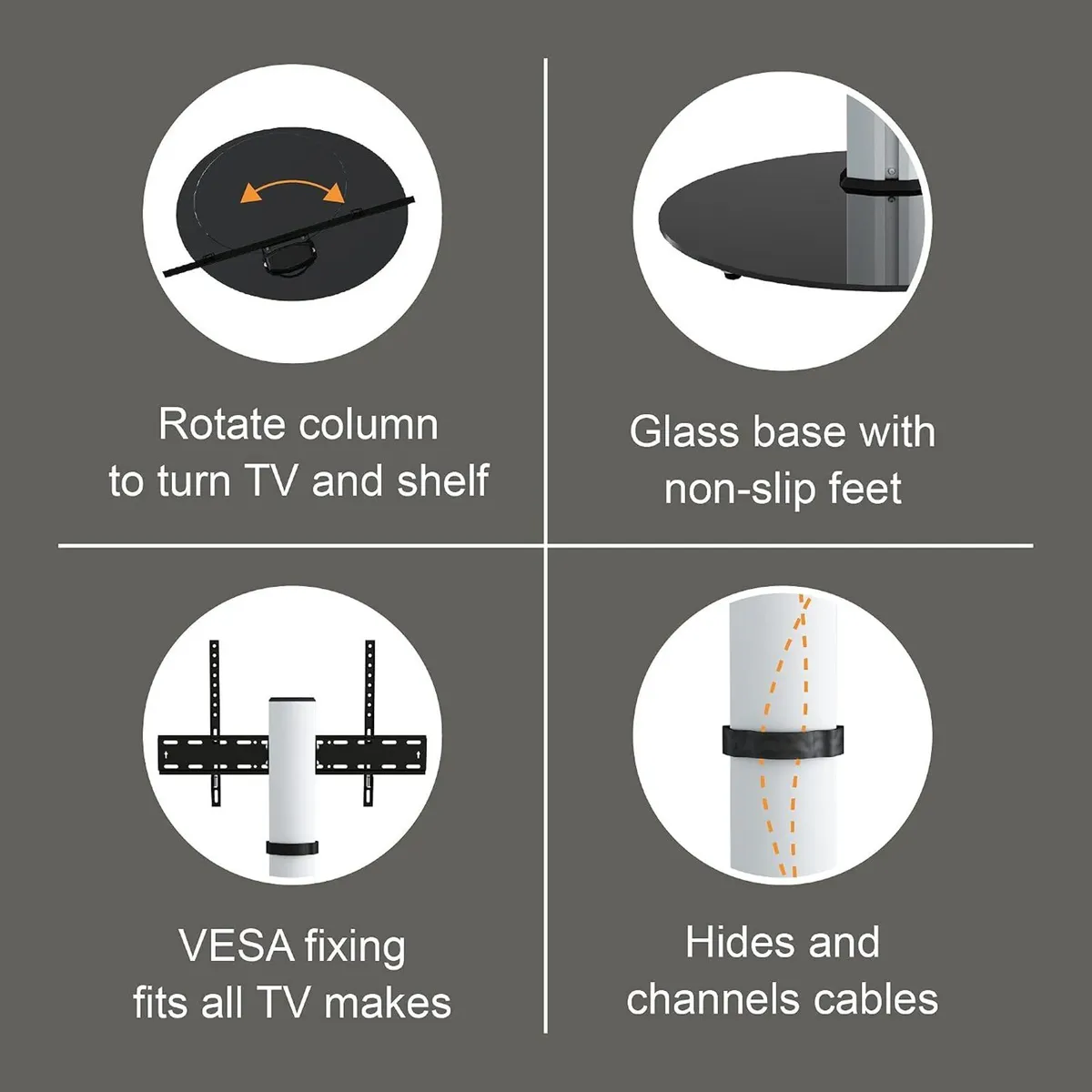 Swivel Column TV Stand for 32 to 55 - Image 4