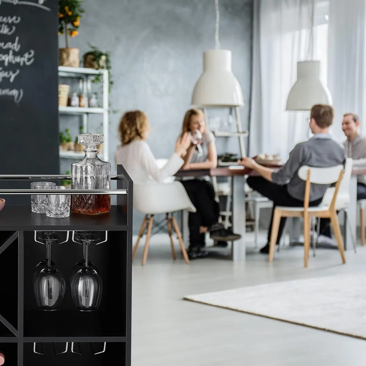 Wine Rack with Glass Holder for 22 Bottles - Image 4