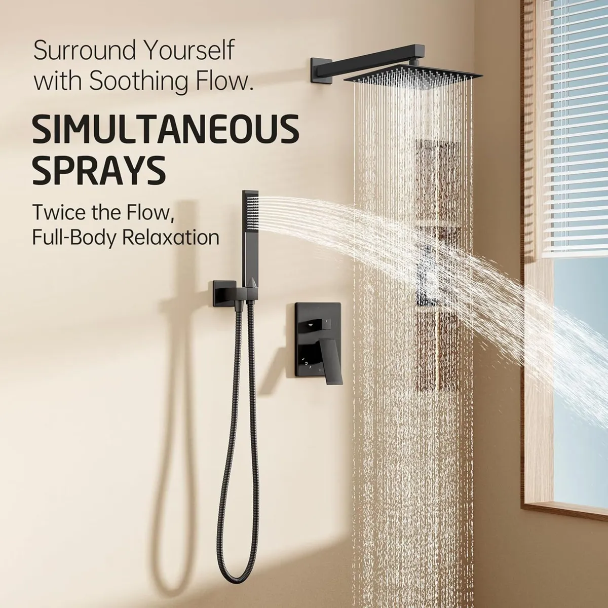 Shower System 10-Inch Concealed Set 3-Modes - Image 3