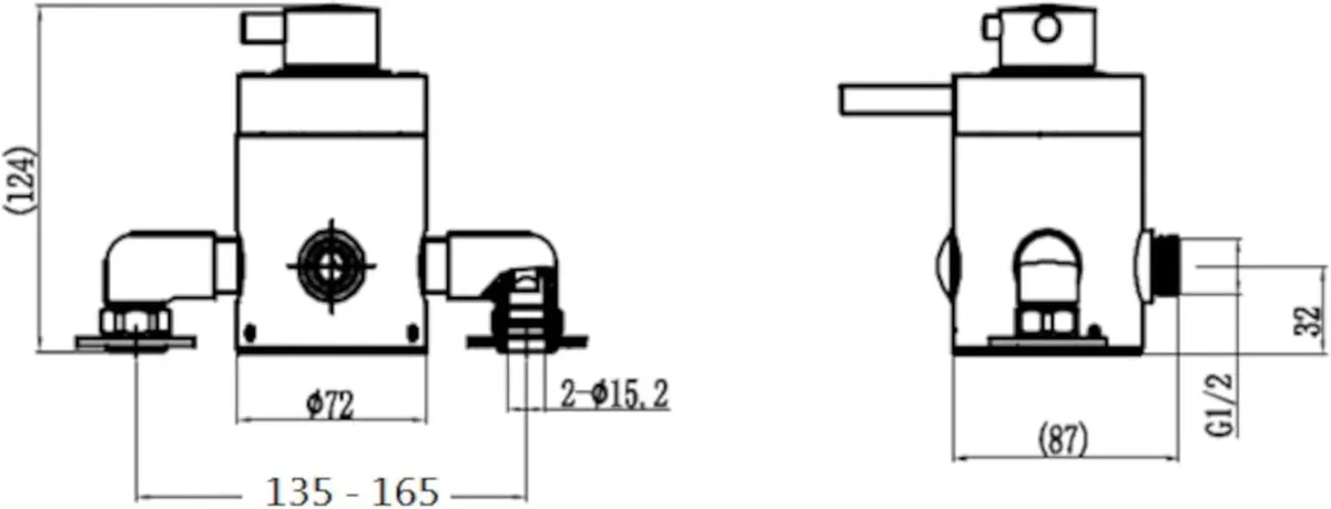 T95 Modern Thermostatic Shower Valve Concentric - Image 2