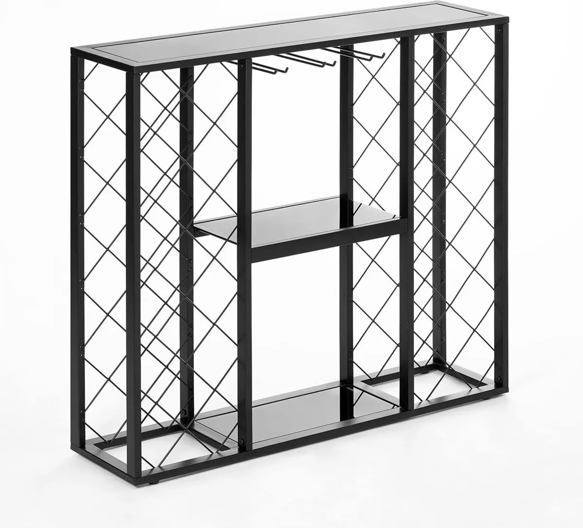 Wine Rack Console with Glass Table Top - Image 3
