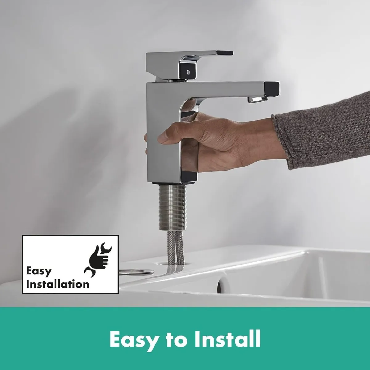 Hansgrohe Vernis Shape Basin Mixer Tap 100 Without - Image 2