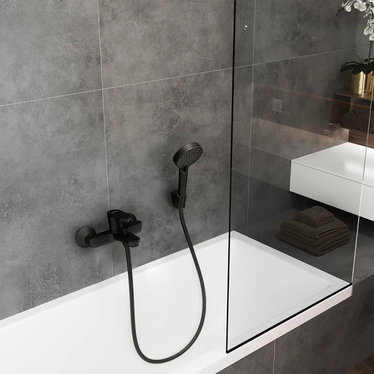 Vernis Blend Single Lever Bath Mixer for Exposed - Image 3