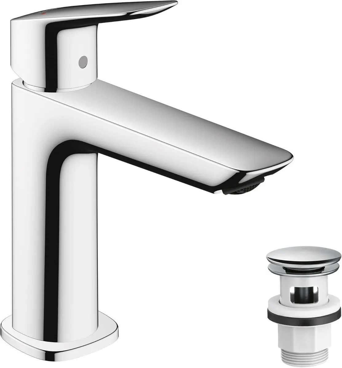Logis Fine Bathroom Tap with Push-Open Waste Set - Image 1