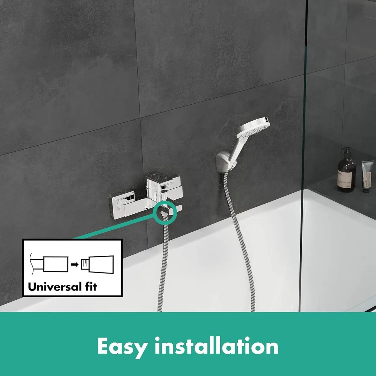 Vernis Shape Single Lever Bath Mixer for Exposed - Image 4