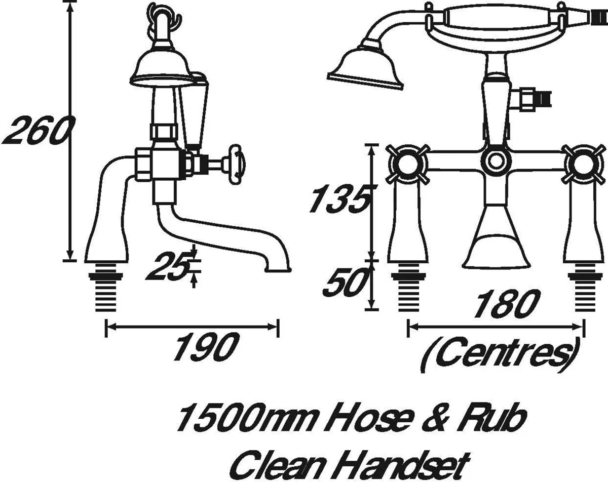 N Bsm C Cd Pillar Bath Shower Mixer - Image 3
