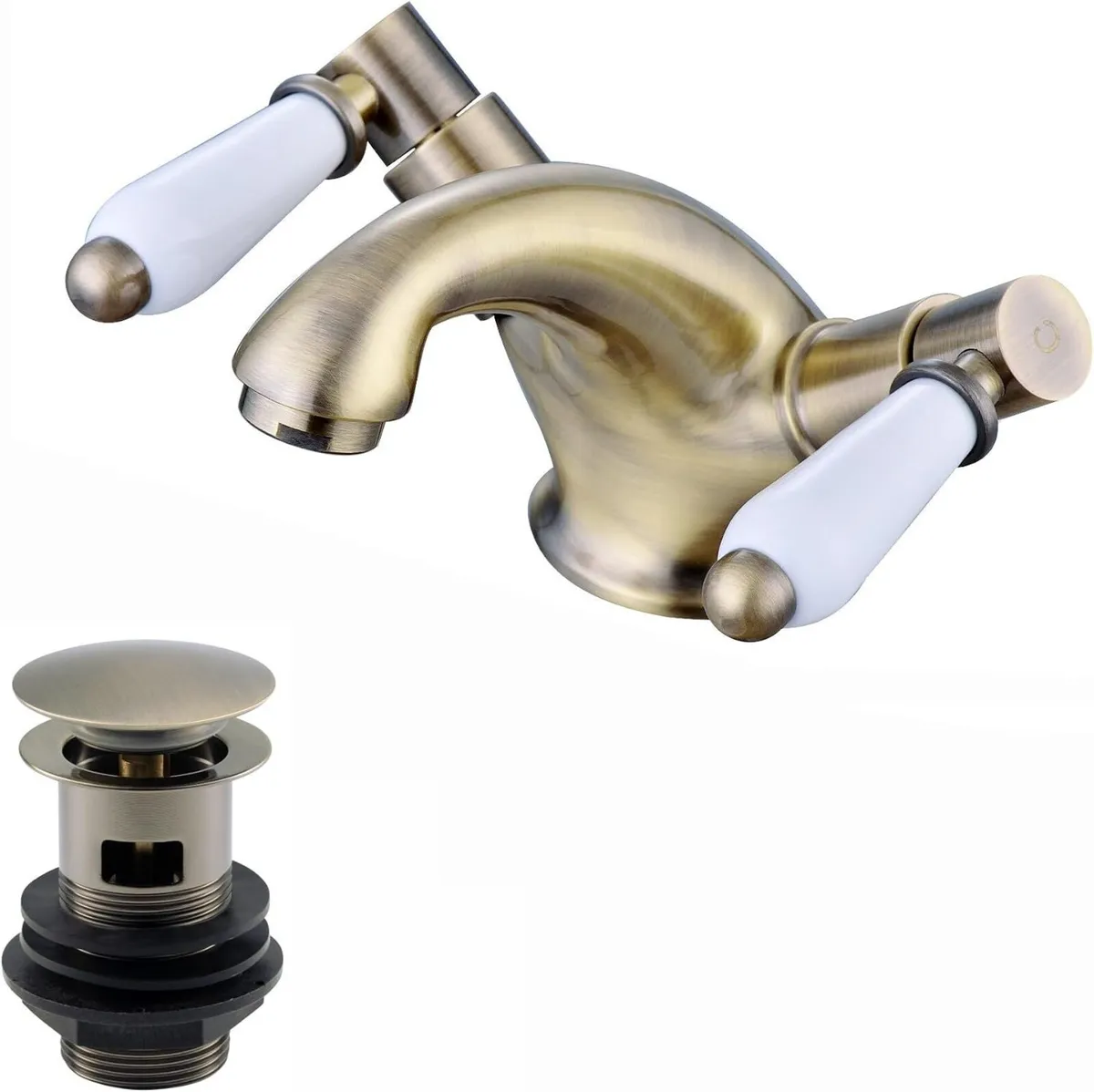 Downton Pillar Taps English Hot Cold - Image 1