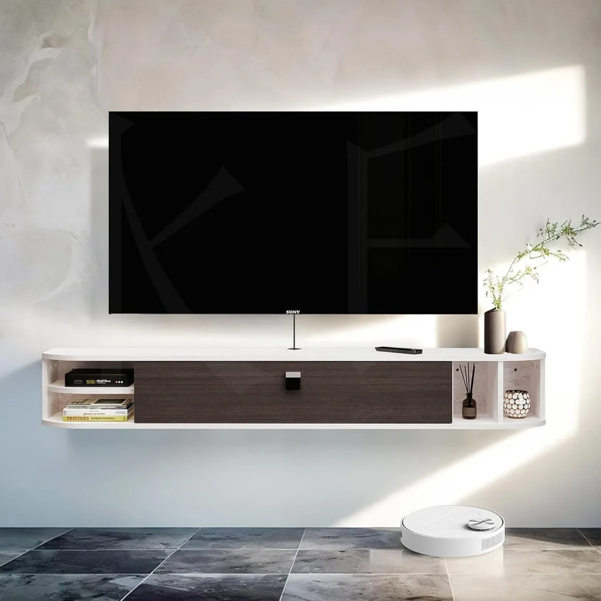 Floating TV Shelves Unit Wall Mounted Under Stand - Image 1