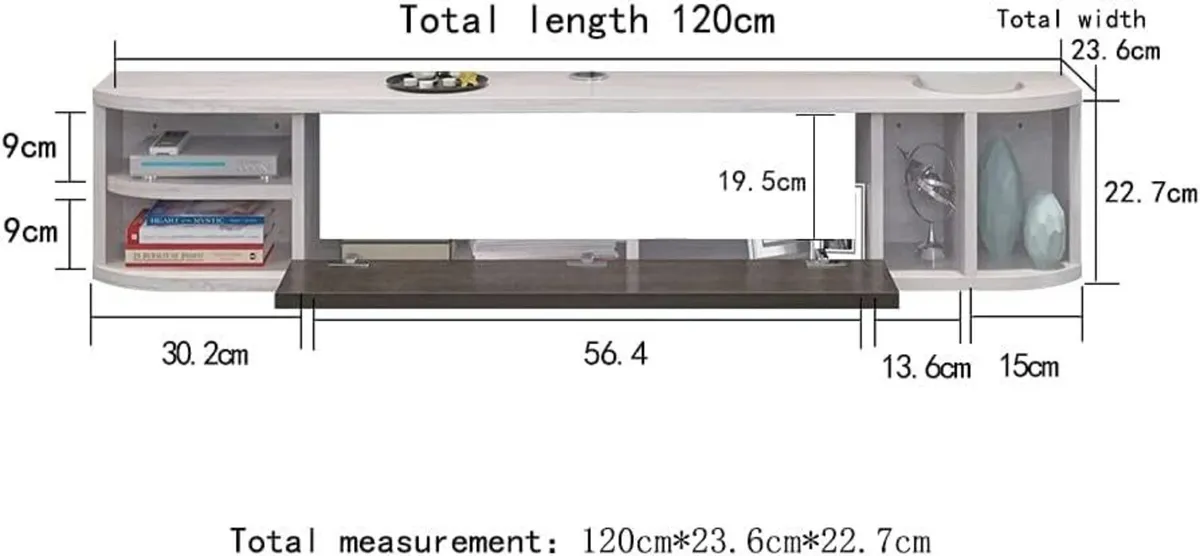 Floating TV Shelves Unit Wall Mounted Under Stand - Image 2
