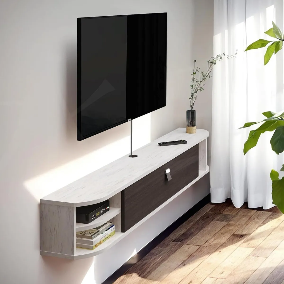 Floating TV Shelves Unit Wall Mounted Under Stand - Image 3