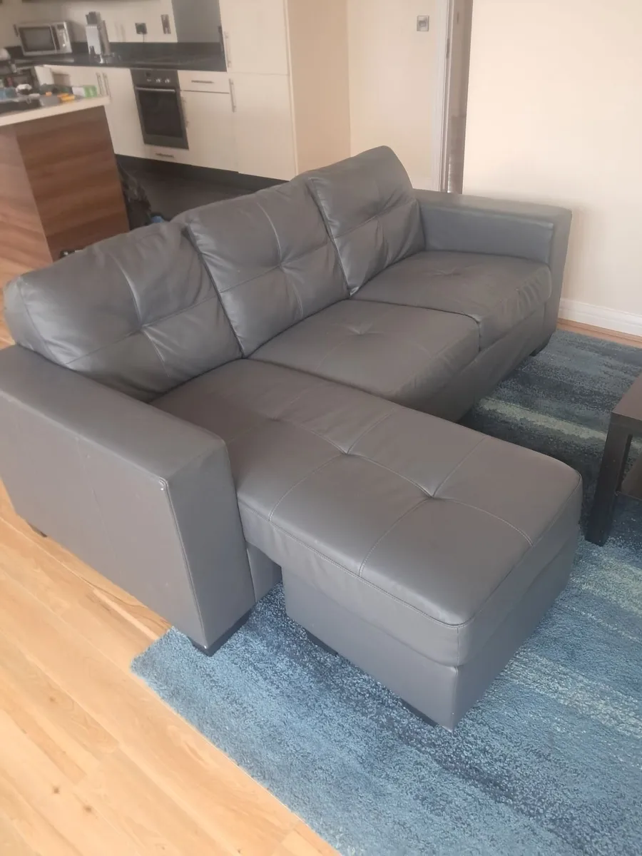 Grey L-shaped Couch (chaise lounge) - Image 1