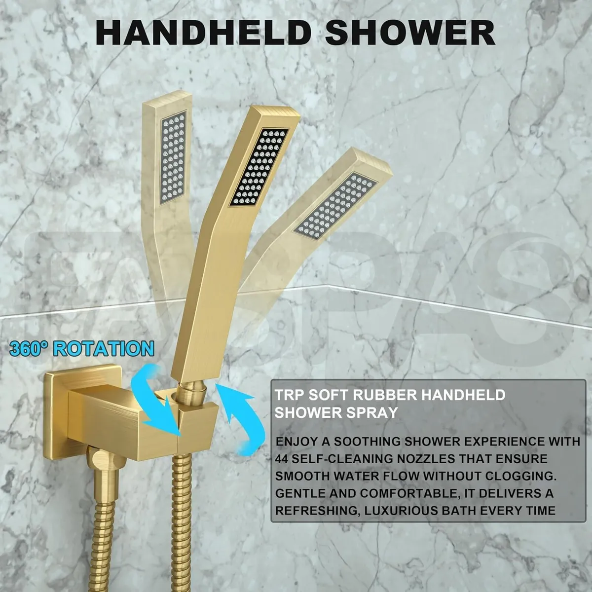 Shower System with Rain Handheld Wall Mounted - Image 4