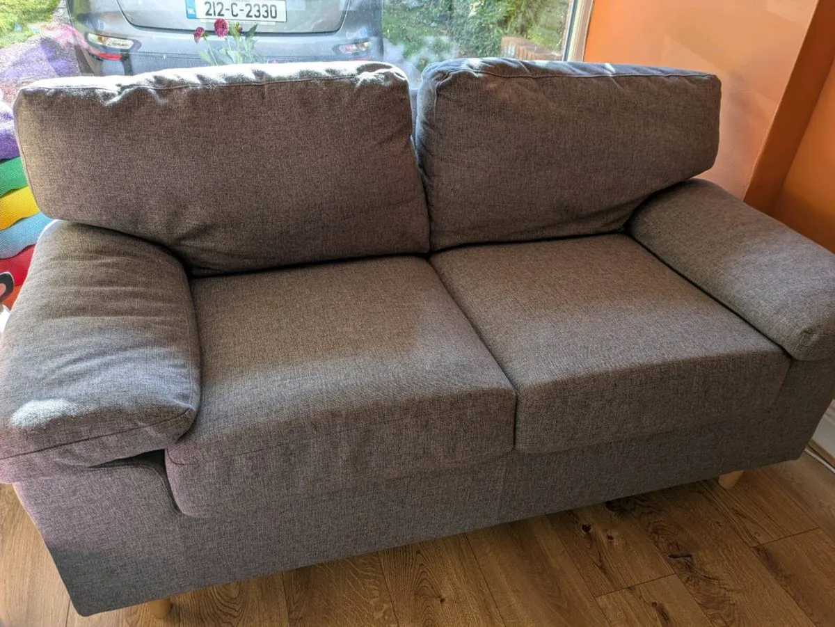 Grey Jysk 2 Seater Couch - Image 2