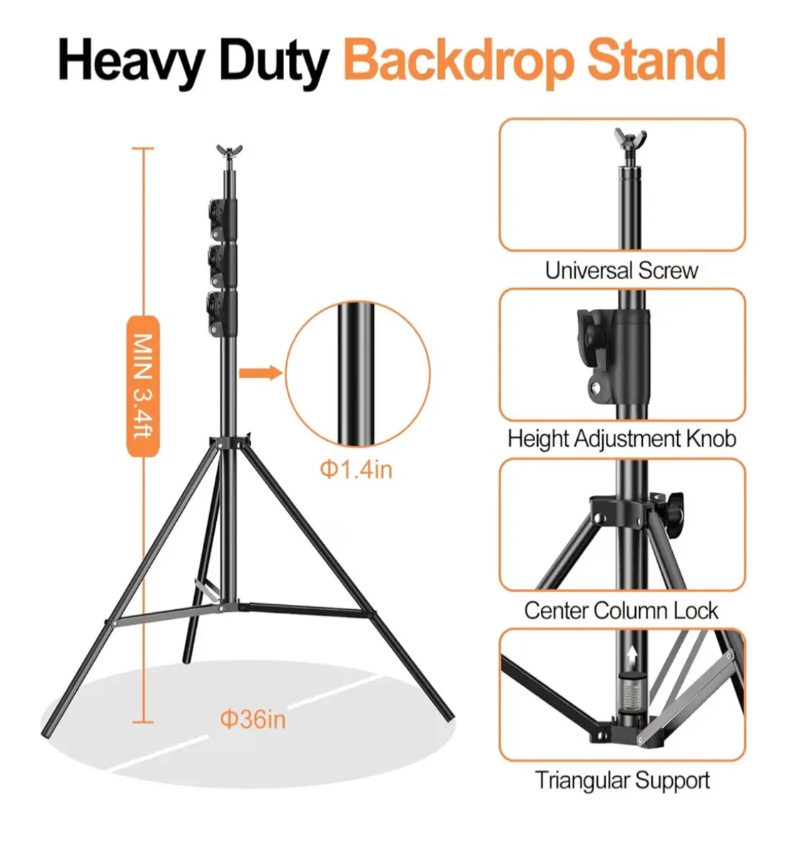 Heavy Duty Backdrop Stand - Image 2