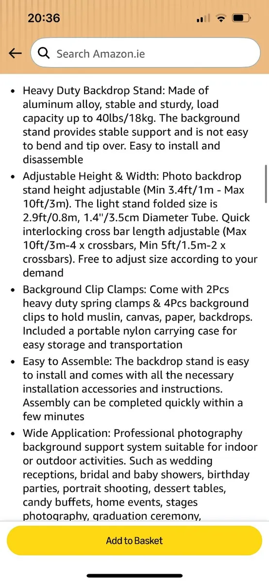 Heavy Duty Backdrop Stand - Image 3