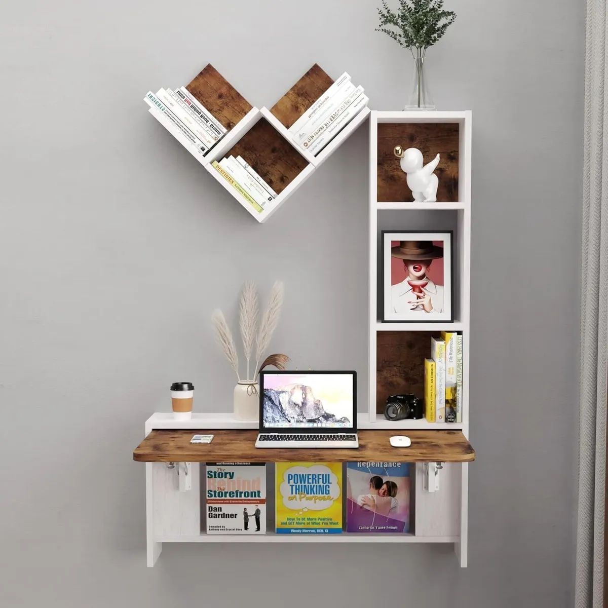 Folding Wall Mounted Drop Leaf Table Foldable Desk - Image 1