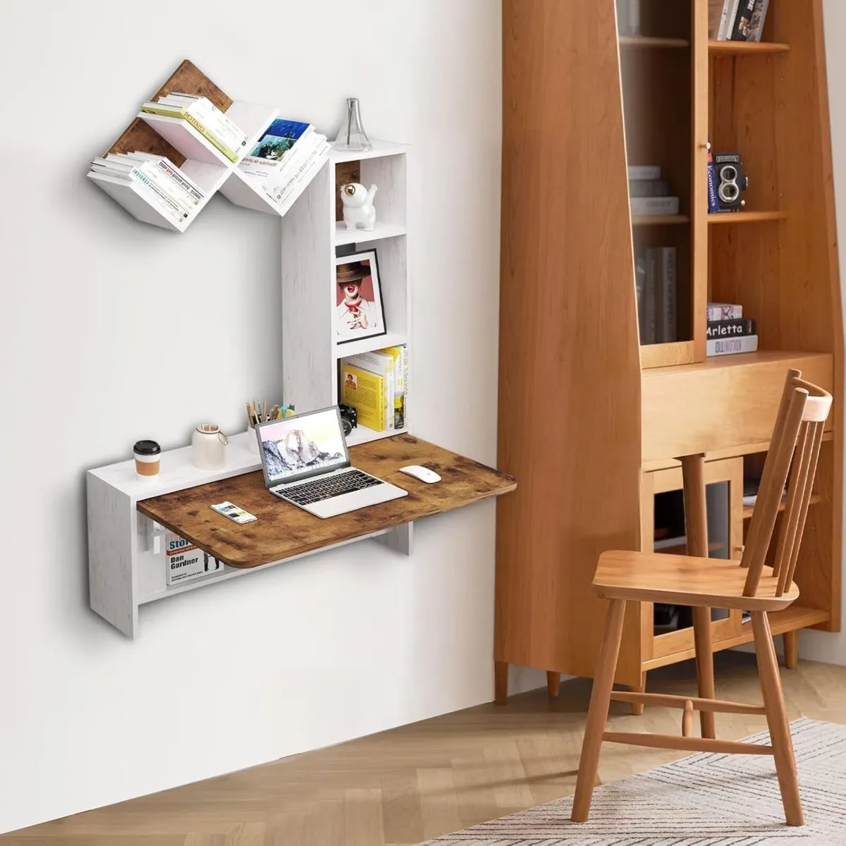 Folding Wall Mounted Drop Leaf Table Foldable Desk - Image 3