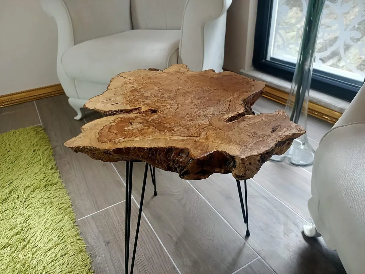 Rustic Coffee Table Natural Live Edges Nesting L - Image 2