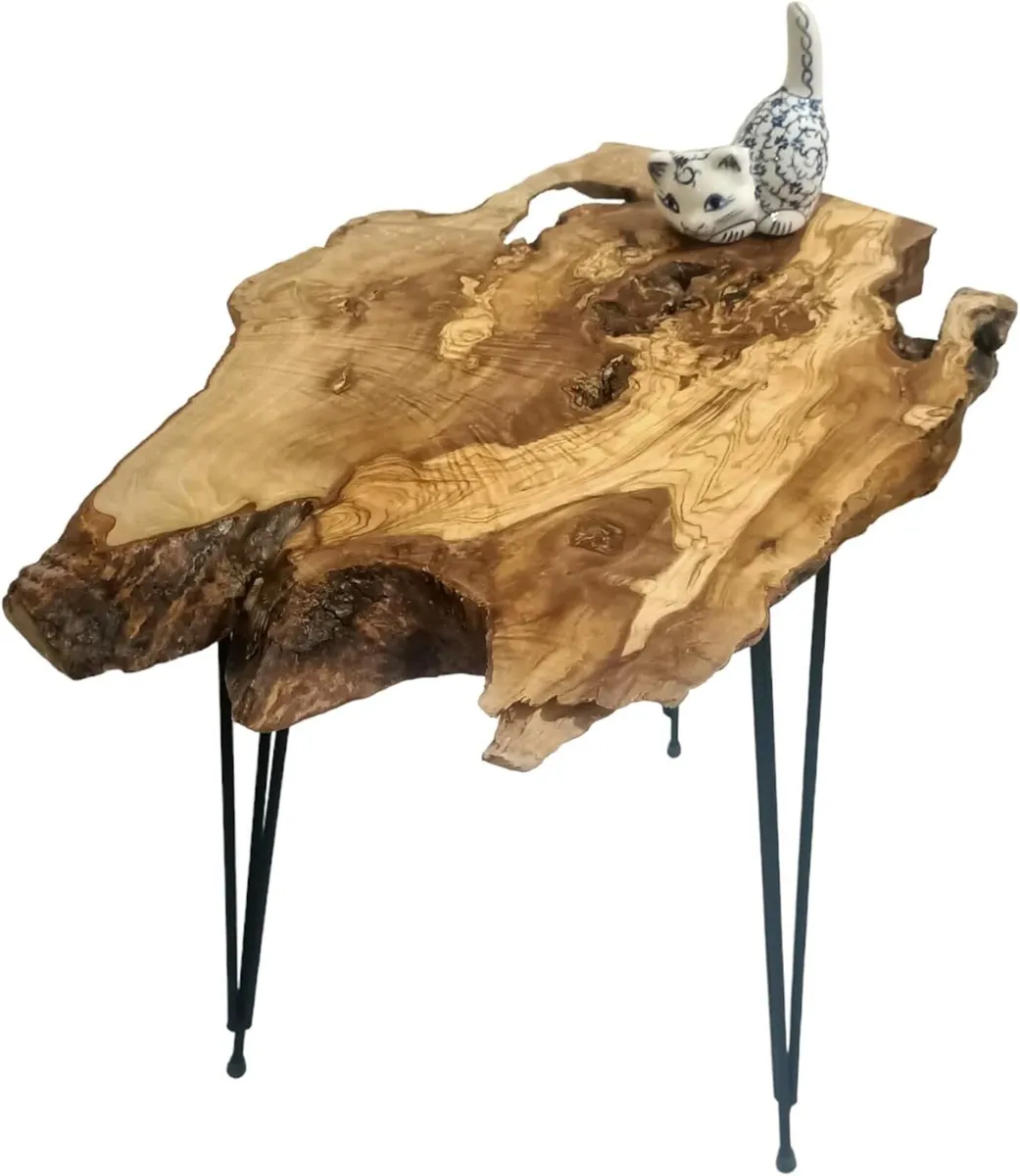Rustic Coffee Table Natural Live Edges Nesting L - Image 1