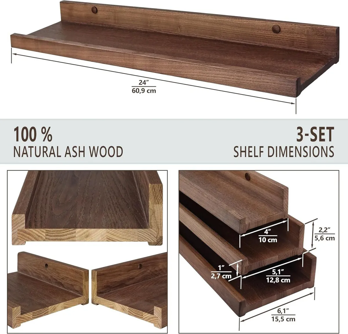 Floating Shelves for Wall Waterproof Storage - Image 2