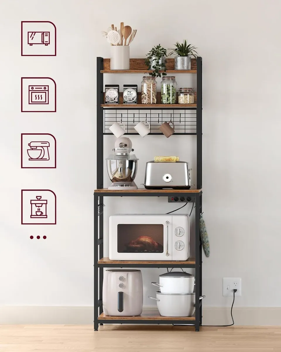 Kitchen Shelf with Sockets Microwave Grid Plate 14 - Image 4
