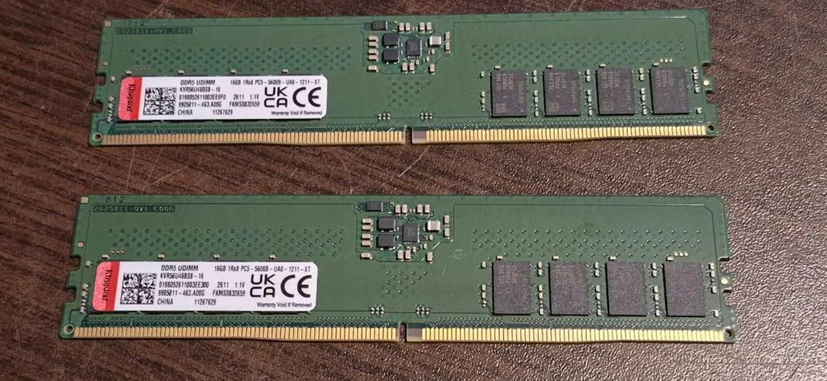 Kingston 32GB (2 x 16GB) 5600MHz DDR5 Desktop Ram - Image 1