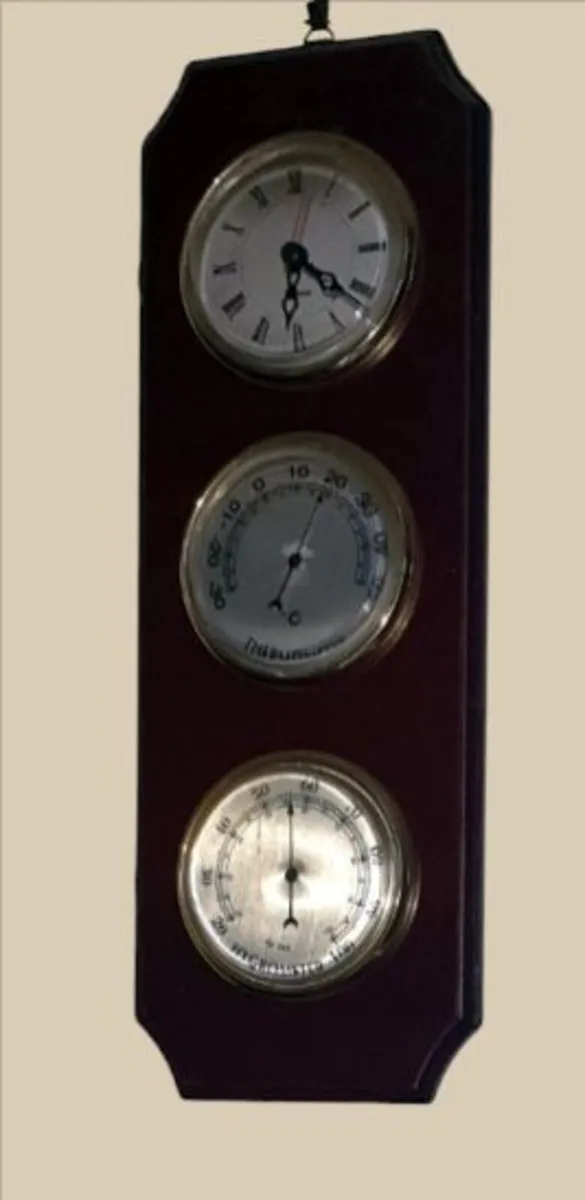 Vintage Harrods Wooden Wall Weather Station - Image 2