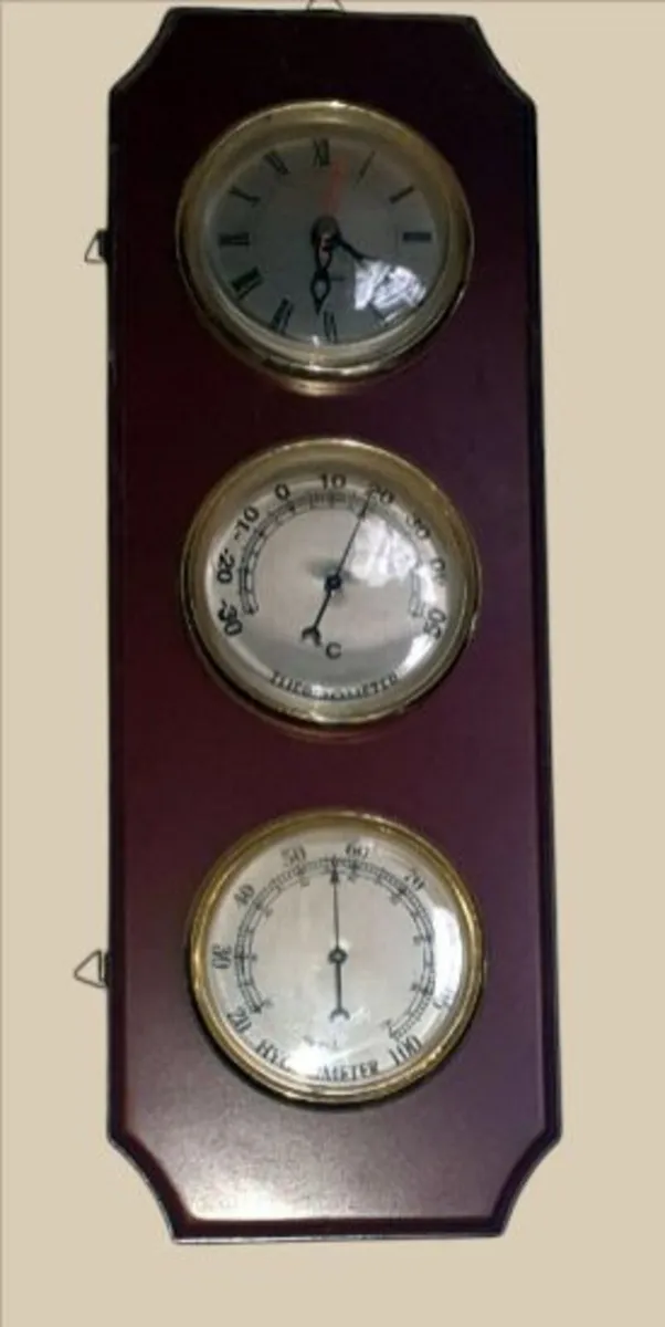 Vintage Harrods Wooden Wall Weather Station - Image 4