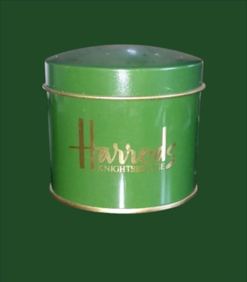 Pristine Vintage Sealed Harrods Biscuit Tin - Image 1