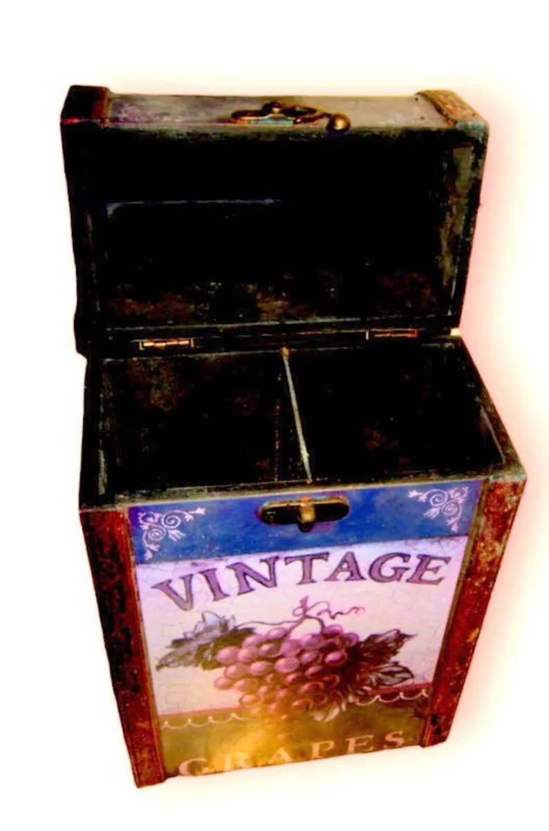Vintage Wooden Double Wine Bottle Carrier - Image 2