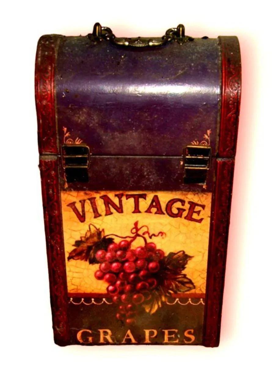 Vintage Wooden Double Wine Bottle Carrier - Image 3
