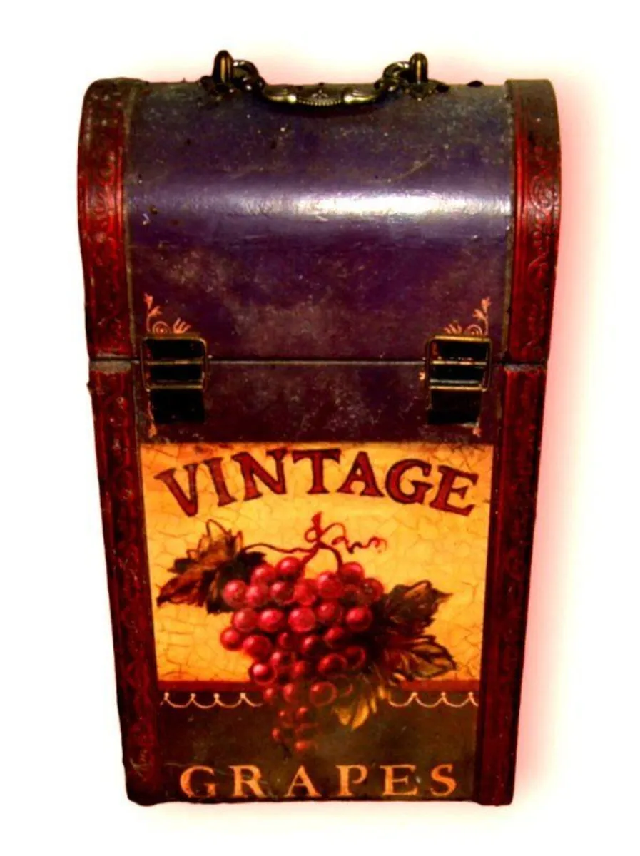 Vintage Wooden Double Wine Bottle Carrier - Image 4
