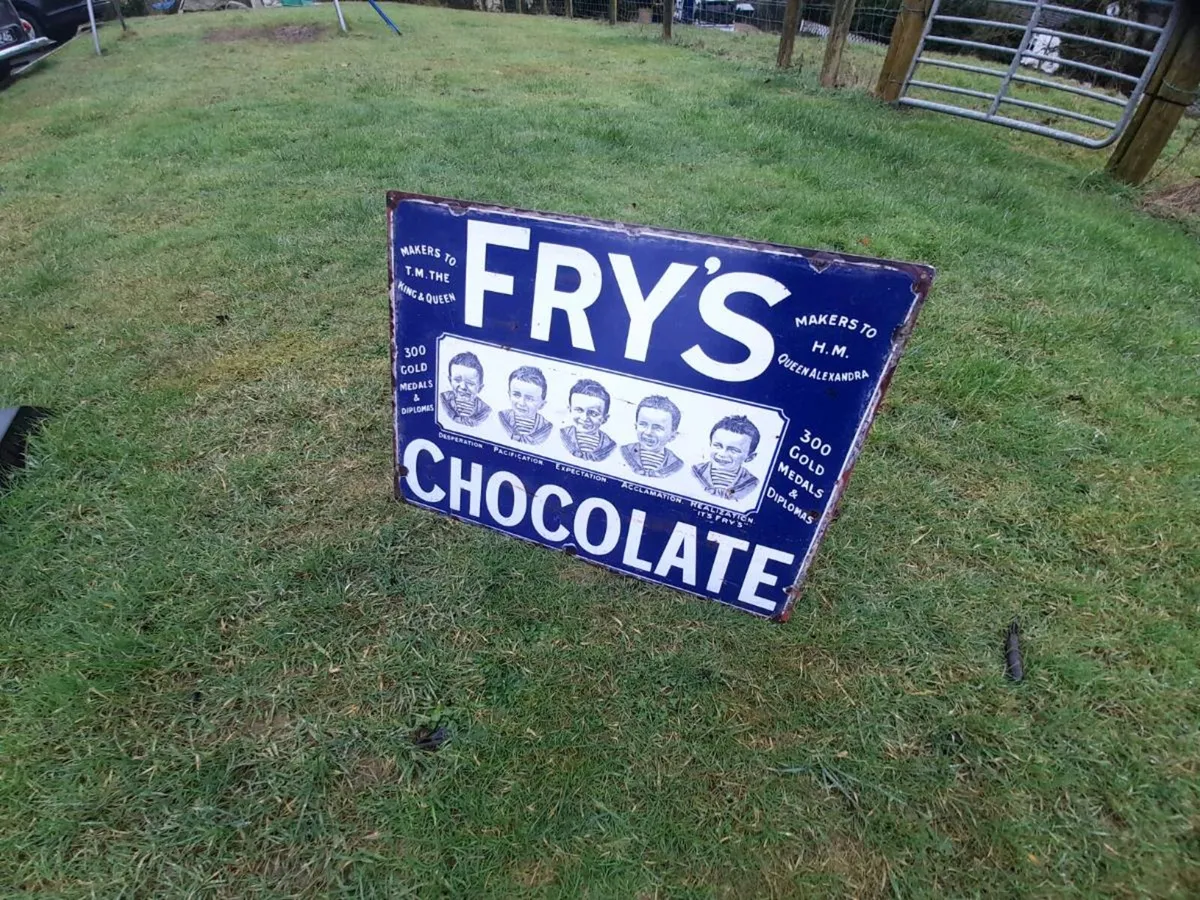 Frys Chocolate Large Tin Sign - Image 1