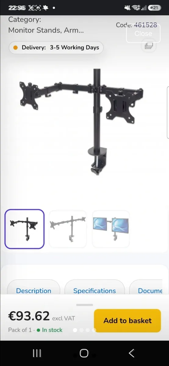 3 x Dual Monitor Arms / Desktop mounts - Image 1